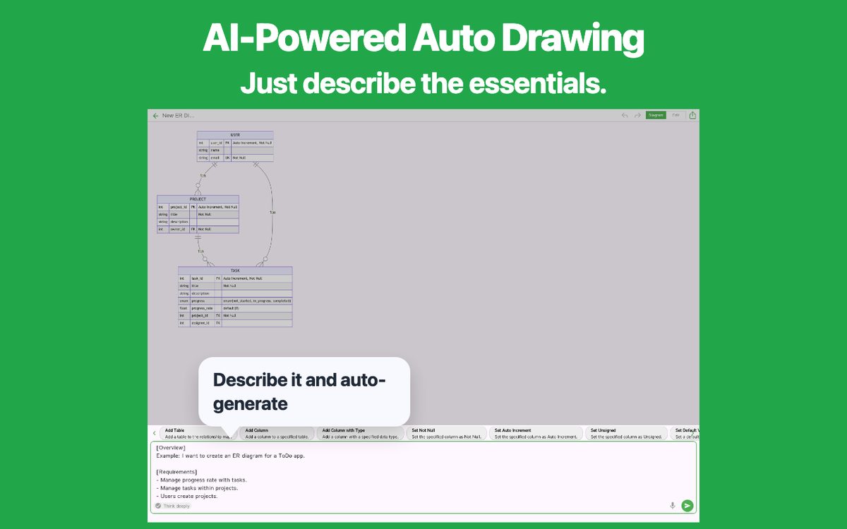 ER Diagram AI Chrome 2