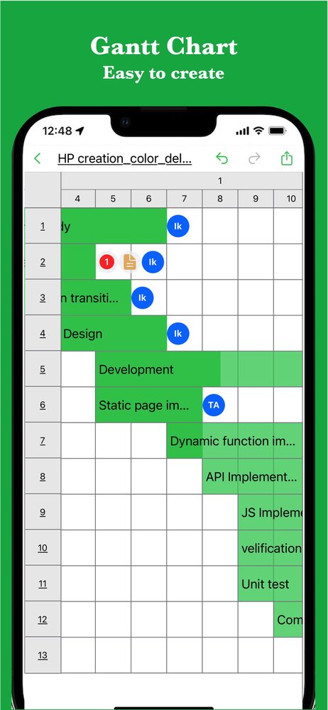 iGanttChart: Gantt Chart App 1