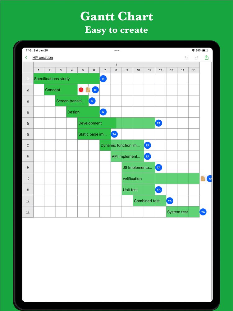 iGanttChart: Gantt Chart App 1