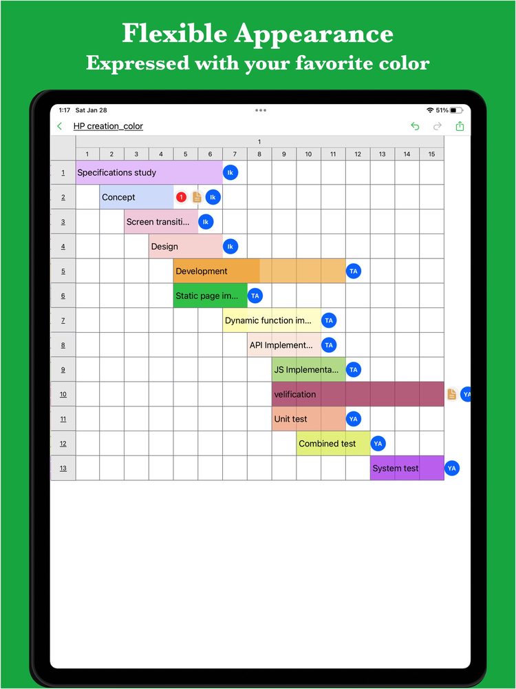 iGanttChart: Gantt Chart App 2
