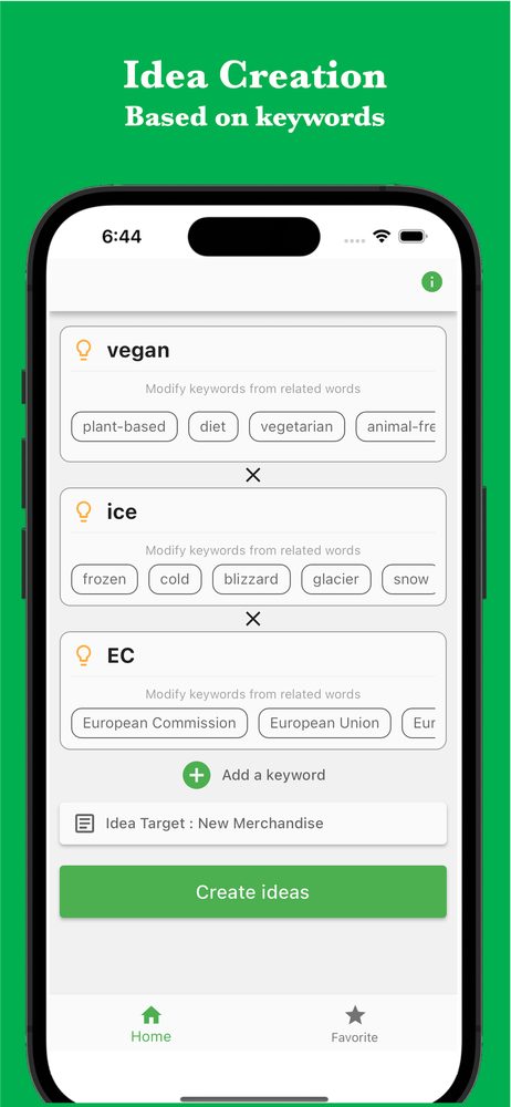 # Idea AI - Blend keywords 1