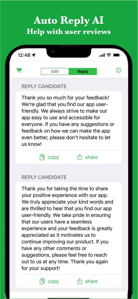 Reply AI for AppReview 1