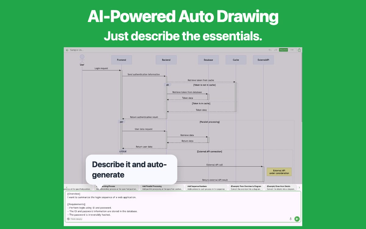 Simple Sequence Diagram AI Chrome 2