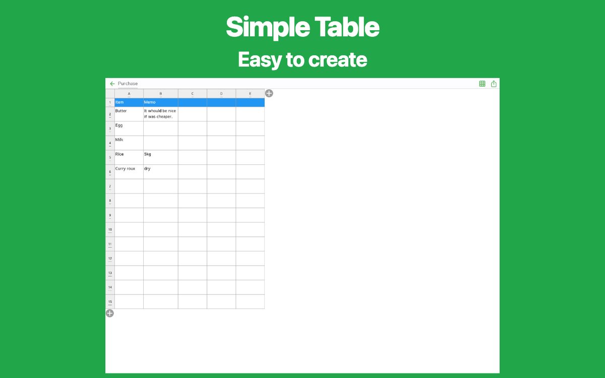 Simple Table - Note as table Chrome 1