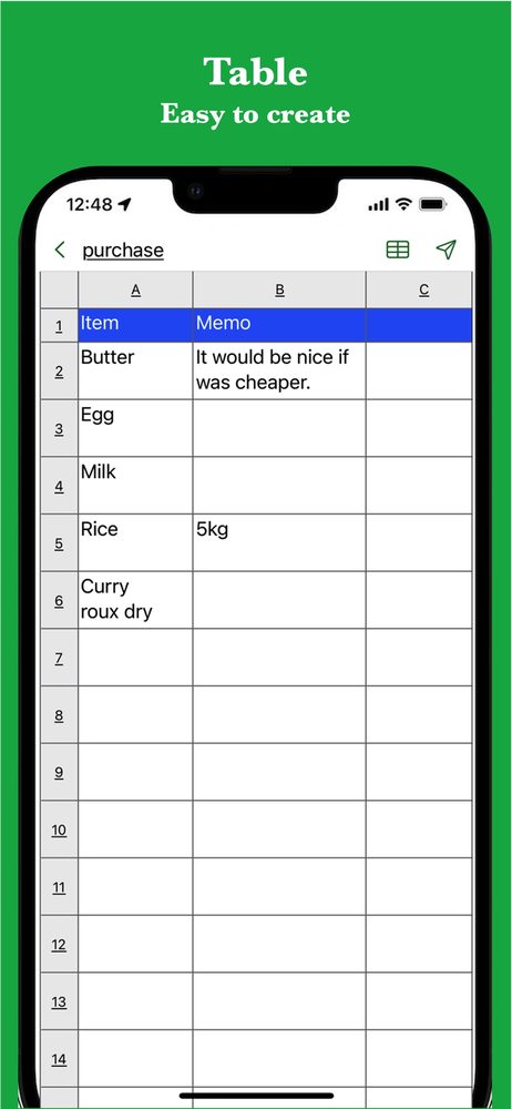Simple Table - Note as table 1
