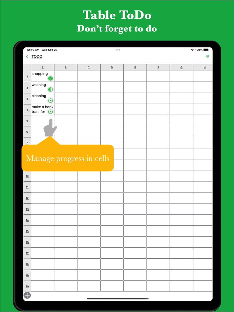 Simple Table - Note as table 4