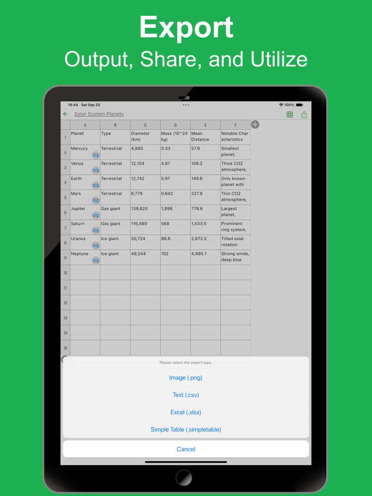 Simple Table AI: Note with AI 4