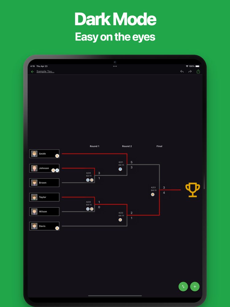 iTournament: Toernooiskema 6