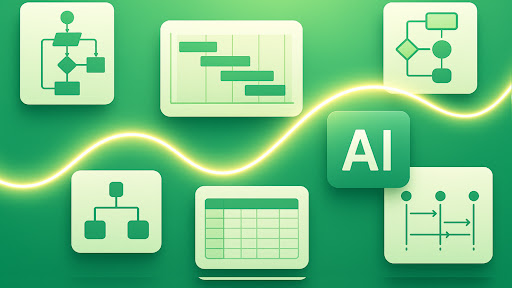 Tool apps for diagrams, schedules, and tables